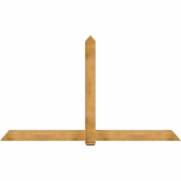 Ekena Millwork Eugene Rough Sawn Timber Gable Bracket, Western Red Cedar, 108"W x 63"H x 6"D x 6"F, 14/12 Pitch GBW108X63X0606EUG00RWR - main